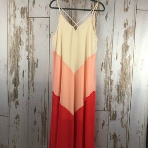 Hailey & Co. Maxi Dress, Size Medium. In excellent condition. Ombré Chevron